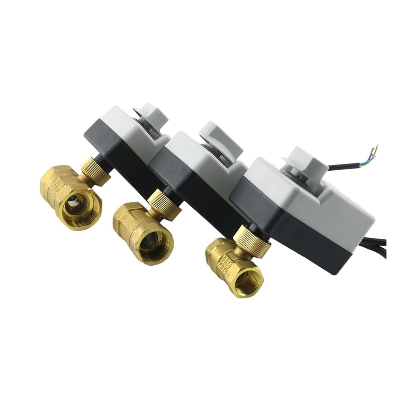 kugelhahn AC220V DN15 DN20 DN25 2-Wege-Messing-Kugelhahn mit drei Drähten und zwei Steuerungen, motorisierter 1/2 Zoll 3/4 Zoll 1 Zoll elektrischer Antrieb mit manuellem Schalter(3/4")