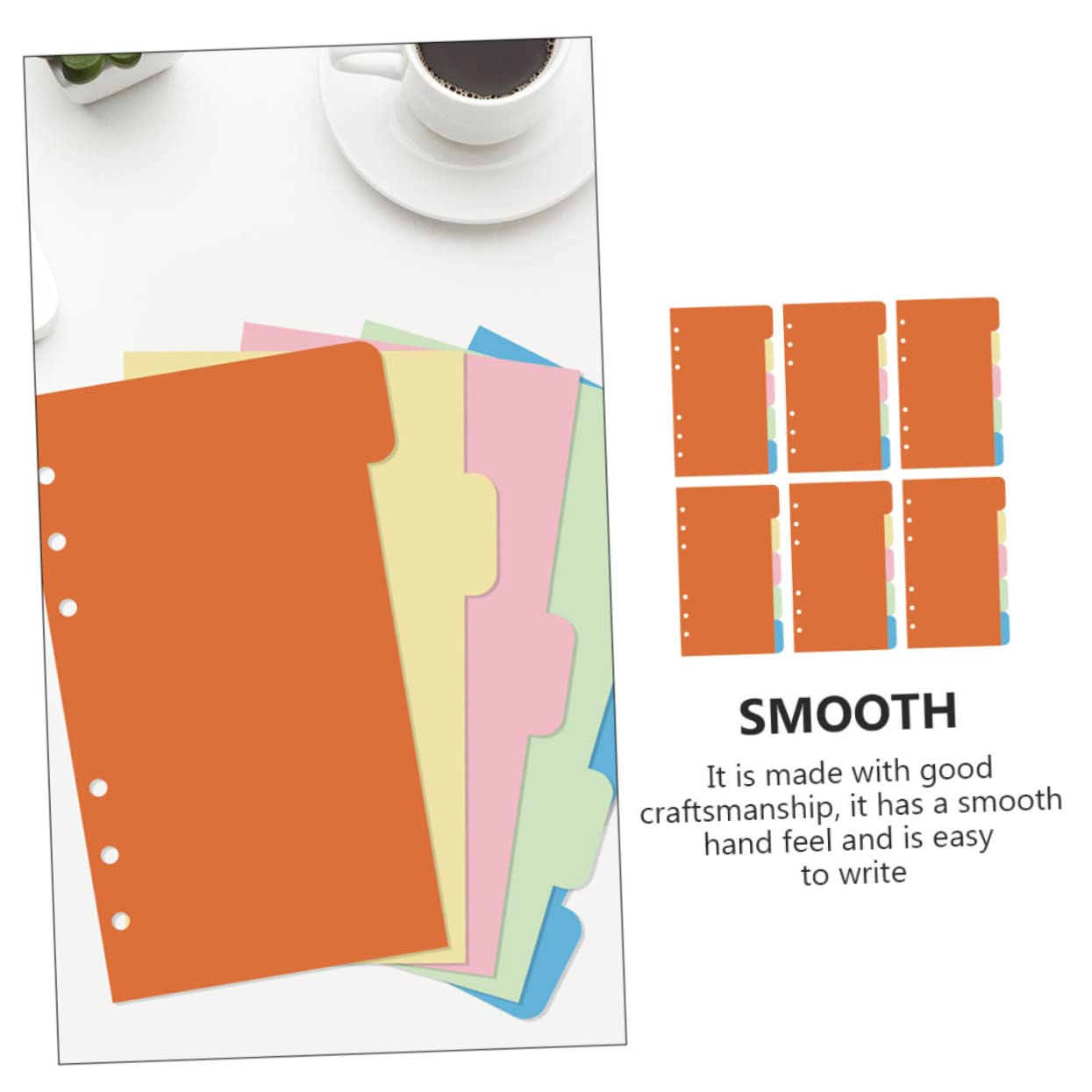 SHINEOFI 90pezzi Divisori Colorati Per Raccoglitori Con Linguette Di Kit Per Scuola e Ufficio Per Organizzare Note e Documenti Con Stile