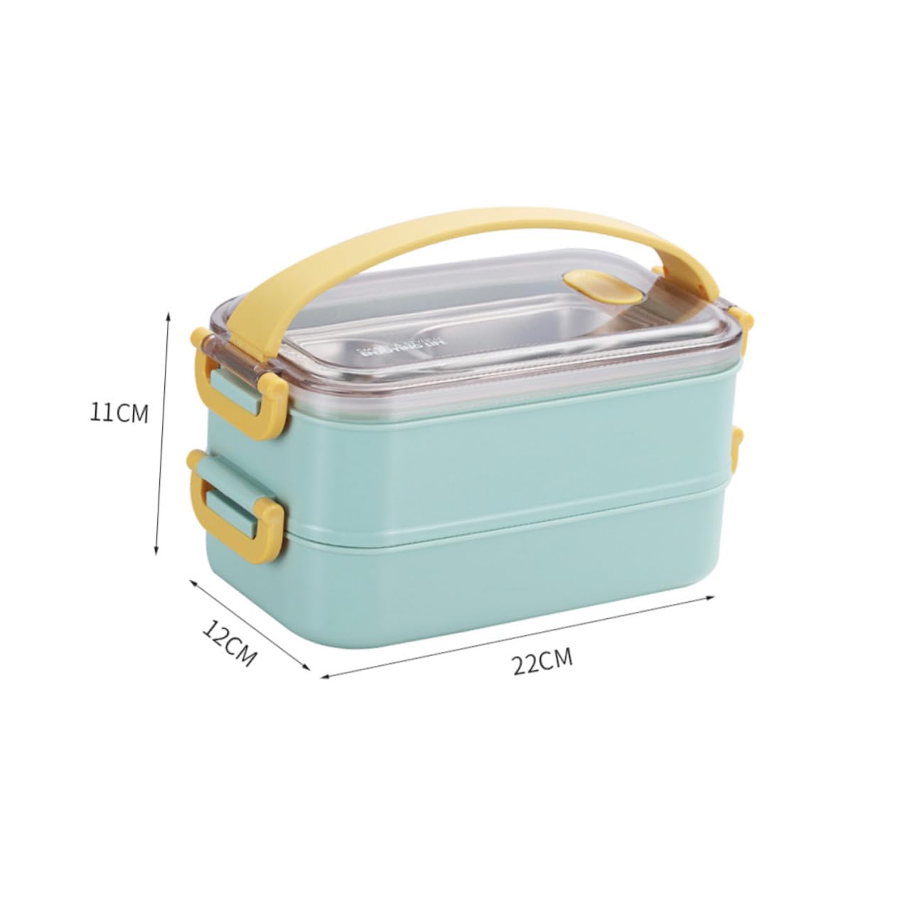 Boîte Lunch Isolée Acier Inoxydable Double Couches avec Compartiments Boîte de Rangement Repas Portable pour École Bureau et Pique- et Pratique