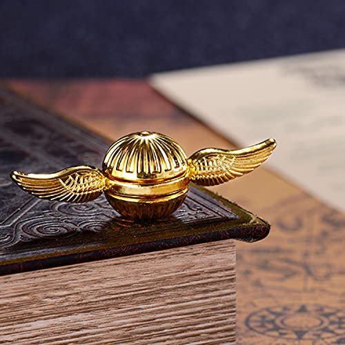 Golden Fidget Spinner Magic Orb Anxiety Sensory Toy Finger Spinning Novelty, Add Adhd Stress Relief Relieve Reducer Gift For Kids & Adults Solid Metal Restless Desk Decoration #TOP2