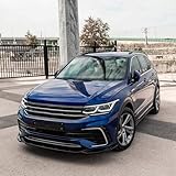 Frontlippe Frontspoiler kompatibel mit VW VOLKSWAGEN Tiguan MK2 R R Line Facelift ab 2020 mit ABE TÜV Schwarz Glänzend