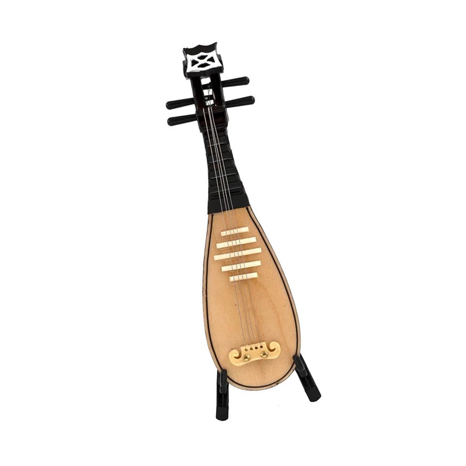 Miniaturowy model lutni z futerałem ozdoby instrumentów muzycznych(10cm)