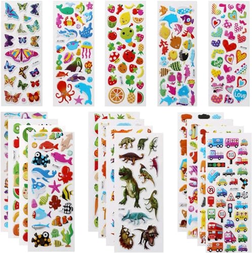 Mumoo Bear 3D Stickers for Kids Puffy Stickers 520+ Children...