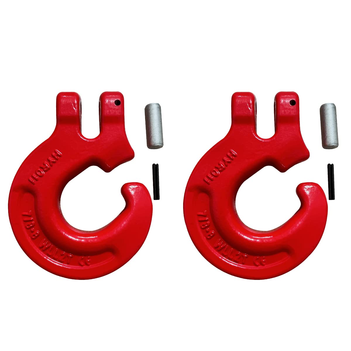 2Pack G80 Chain Hook 5/16" Logging Chain Choker Hook with 2 Tons /4400Lbs Working Load Limit for Loging Forest Clevis C Hook - Image 3
