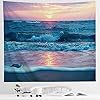 IcosaMro Ocean Tapestry Wall Hanging, Sea Beach Wave Sun Cloud Landscape Scenery Nature Wall Art [Double-Folded Hems… 51zMLjjHTHL. SS100