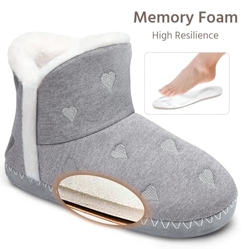 Women Warm Slippers Memory Foam House Shoes3
