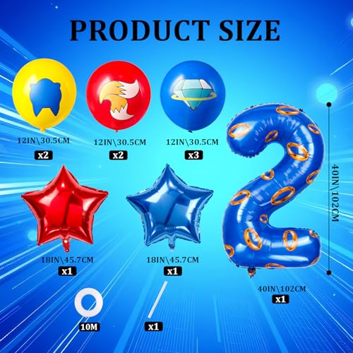 Image of number 40 inch blue and gold ring balloon set birthday number decoration aluminum film balloon suitable for boys and girls blue theme party cartoon party decoration supplies (2)