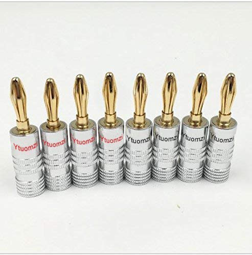 Connecteurs Haut-parleur Plaqué Or 10 Paires De Connecteurs Bananes Plaqués Or 24 Carats WG-3333 - Pour Haut-parleurs, Cuivre Connecteurs Cuivre Doré 10 Paires