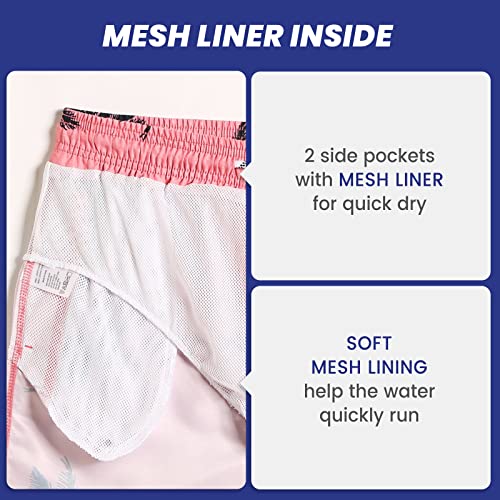 Image of maamgic Mens Slim Fit Swim Shorts Swim Trunks 7 inch Quick Dry Mens Bathing Suits with Mesh Lining