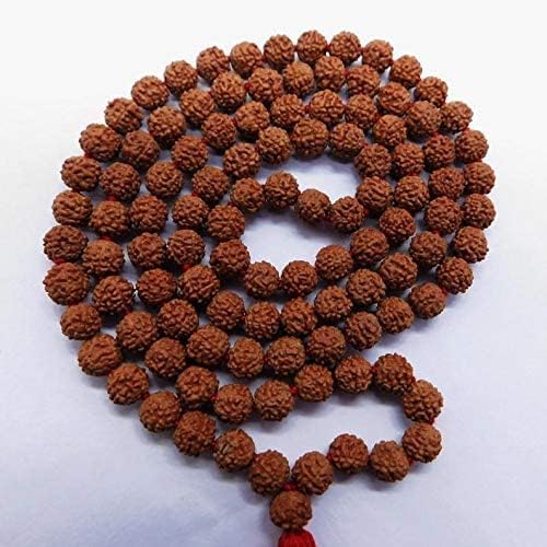 Haridwar Divine 108 Beads Rudraksha Natural Seed Prayer Beads Rudraksha 108 Mala Powerful Rudraksha Mala for Positive Vibes, Meditation, Mantra Japa Mala, Shiv Blessings