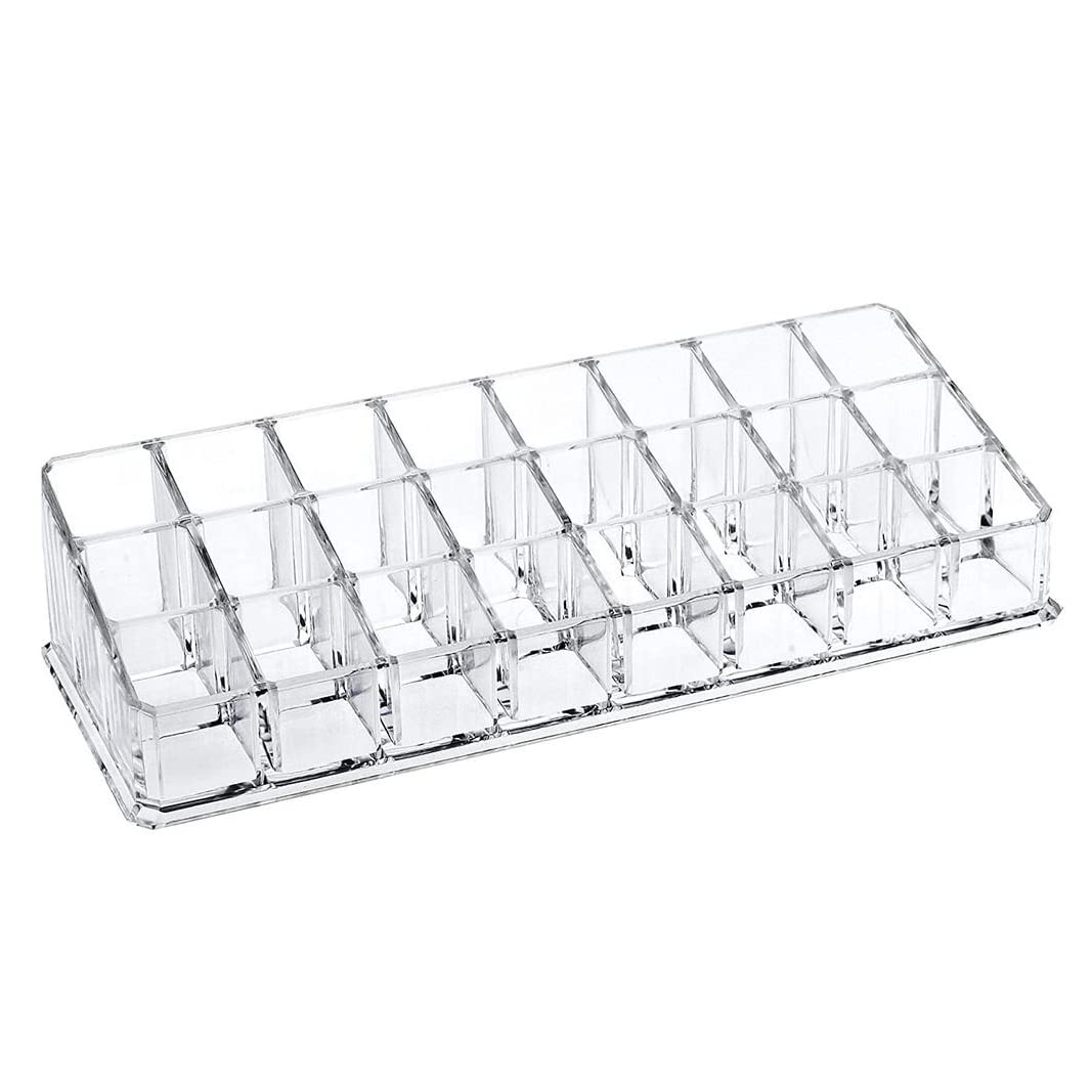wolpin Plastic 24 Compartment Cosmetics Organizer Makeup Lipstick Storage Organizer Display Cases Holder Box, Transparent (23 X 9 Cm) (B0B7XYCD75) Amazon Price History, Amazon Price Tracker