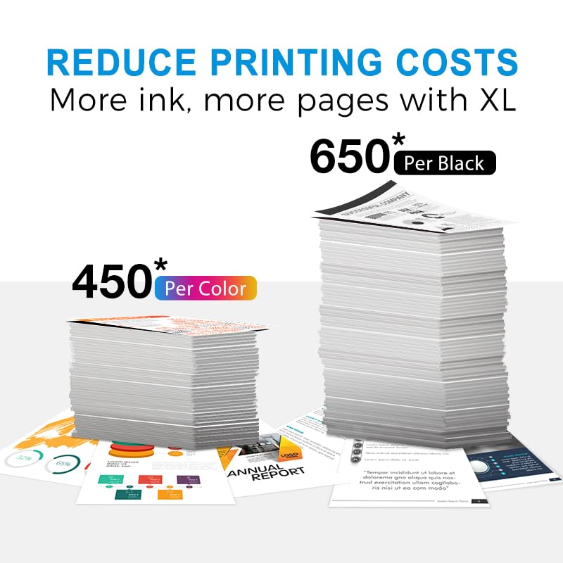 Image of 67XL Ink Black and Color Combo Pack Ink Cartridges Compatible for HP Ink 67