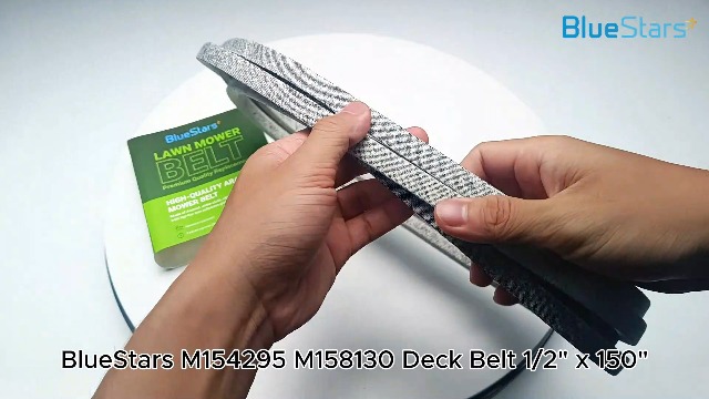 Image of BlueStars M154295 M158130 Deck Belt Aramid Cord Belt 1 /2 inch x 150 inch | Deck Belt for J-Deere Z245 Z425 Z445 EzTrak Zero-Turn Mowers with 48 inch Mower Deck J-Deere D140 D155 D160 44-inch Snow Blower