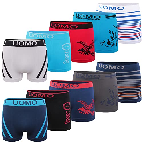 L&K Bóxer de Microfibra para Hombre Calzoncillos Elásticos, Ultrasuaves, Comodidad Superior Multicolor 1209 UN L-XL