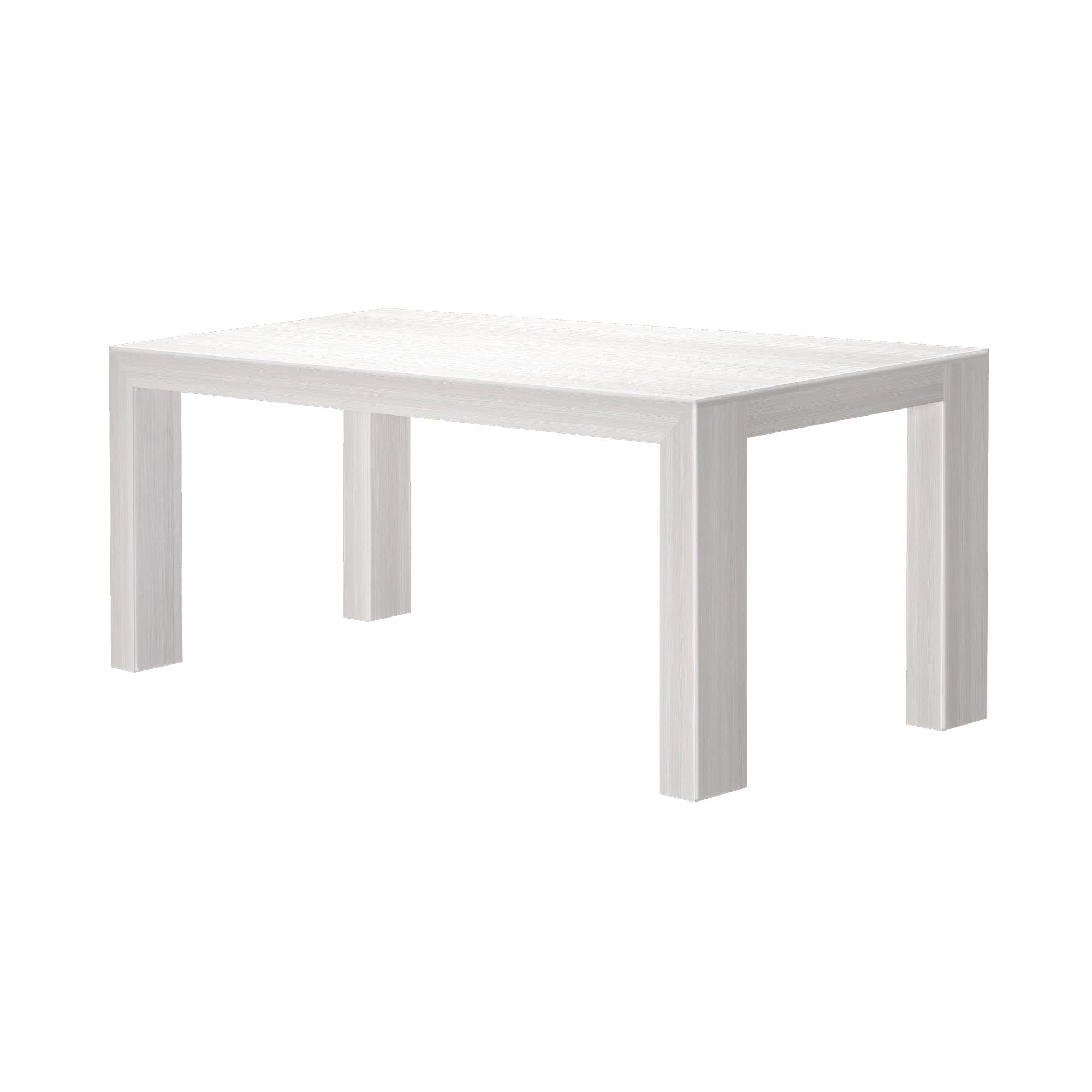 Plank+Beam Modern Dining Table, 72 Inch, White Wirebrush | Non-Toxic Finishes, Versatile Design, Easy Assembly, Quick Setup, Solid Wood