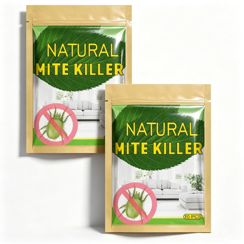 10‑Pack Natural Mite Killer Sachets, Plant‑Based Dust Mite Remover，2 Set