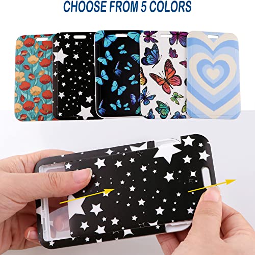 Blue Id Badge Holder With Lanyard And Cute Retractable Badge Reel Clip, Love Heart For Women Nurse Work Name Id Card Badge (3-Pieces Sets) #TOP5