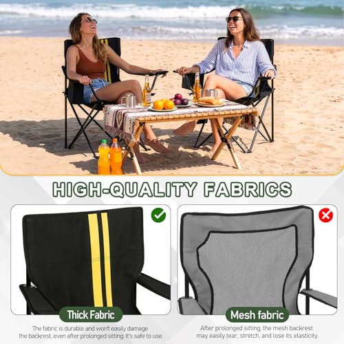 Outvita Silla de Camping Portátil con Nevera Aislada y Bolsa Negra miniatura 6