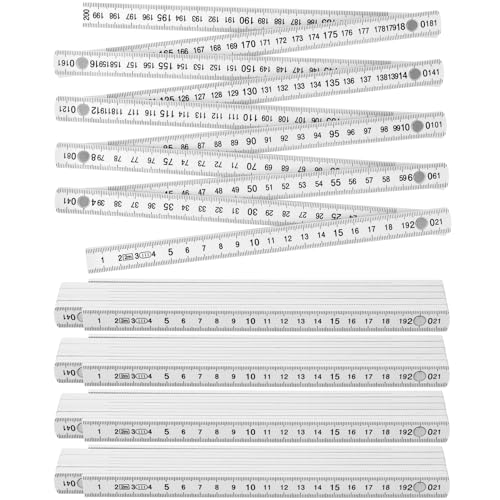 QWORK® 5 Stück Gliedermaßstab, 2m Plastik Glasfaser-Massstab Schwarz, Zollstock, Maßstab