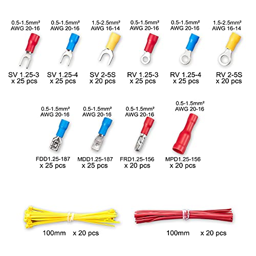 Paron Multifunctional Automatic Wire Stripper Tool 10-24 Awg Self-Adjusting Wire Stripping Pliers With Cutting Crimping, Wire Connectors Kit With 230Pcs Insulated Wire Electrical Connectors 10-22 Awg #TOP4