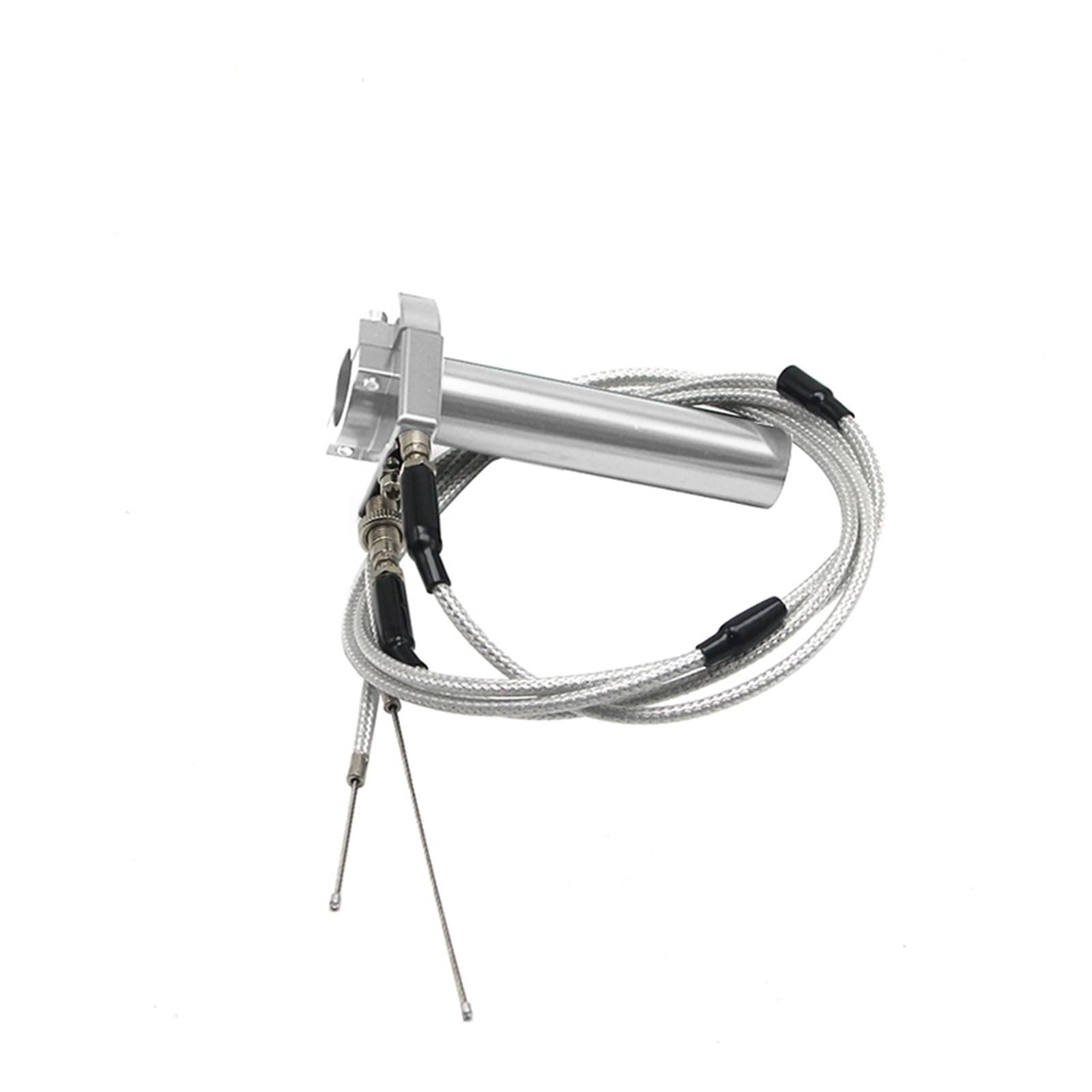 Troioium E-01 22Mm Cnc Aluminum Motorcycle Throttle Quick Twister Grips +2 Pcs Throttle Cable Accelerator Moped Scooter Racing(E-01)