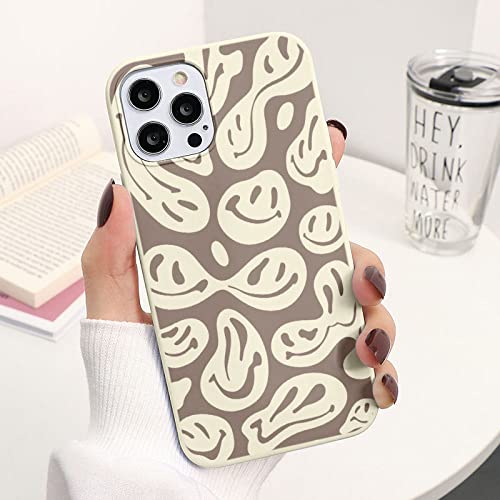 Coque de téléphone silicone visage souriant fondant iPhone 14 13 12