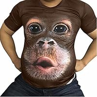 URPIZY Camiseta de manga corta estampada 3D para hombre - Motivo