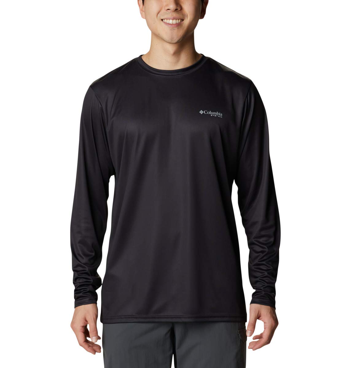 Chemise Columbia PFG Manches Longues – Noire, Taille L, Protection UV, Séchage Rapide