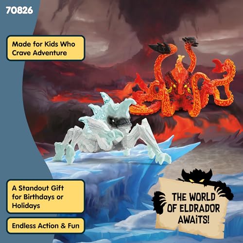 Image of Schleich Eldrador - 2Pc Ice Bug Vs. Fire Kraken - Kids Ages 7+ | 70826 | Monster Figurine, Battle Creature Toy for Boys 7+, Fantasy Beast, Action Figure Gifts, Screen-Free Imaginative Pretend Play
