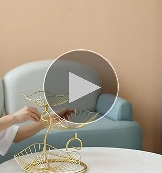 Fruit Bowls Multi-layer Metal Fruit Plate, Fruit Basket Stand, Modern Metal Fruit Bowl For Home Kitchen Centerpiece, Decorative Countertop Fruit Basket Holder Decorative Fruit Basket(Black-A