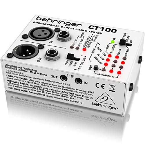 Behringer CABLE TESTER CT100 Professional 6-in-1 Cable Tester