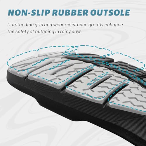 Image of Walking Shoes for Men with Arch Support - Orthopedic Comfortable Sneakers for Plantar Fasciitis - Breathable Non Slip Shoes for Flat Feet & Pain Relief