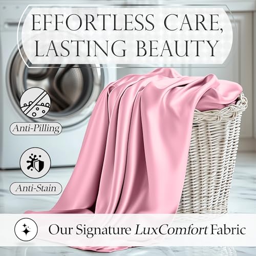 Image of DECOLURE Satin Sheets Full Size | Softer Than Silk | Luxury 4 Pc Bed Set