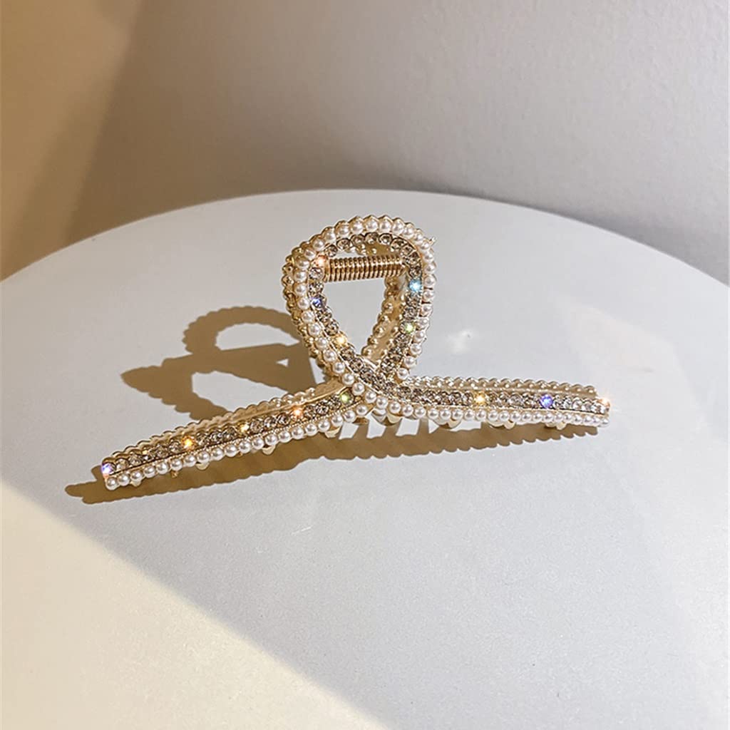 Forcine, fermagli, fermagli for capelli, fermagli for artigli, impugnatura for capelli Fermaglio for capelli con artiglio for capelli in metallo con strass imitazione elegante Fermaglio for capelli ge