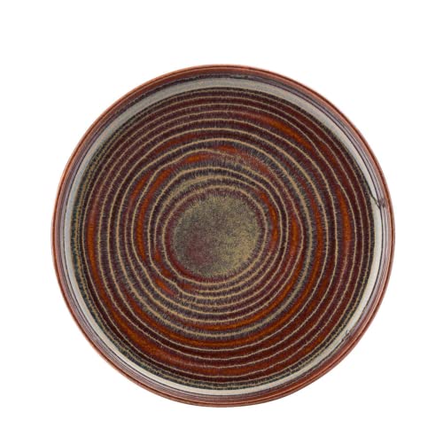 Santo Tropical Coupe Plate 7inch / 17.5cm, Brown, 17.5 centimeters