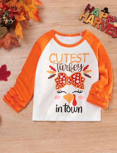 Thanksgiving Shirt Baby Coolest Turkey in Town Turkey Print Thanksgiving Clothes for Toddler Boy2