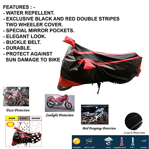 Image of Kandid Red & Black Water Resistant Bike Cover for Bajaj Pulsar 150 DTS-I