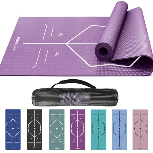 PROIRON Tapis Yoga antidérapant Tapis de Sport Tapis d'exercice pour la Salle de Sport à la Maison avec Sangle de Transport - 1730 mm x 610 mm x 4 mm