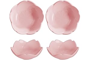 Sakura Shaped Ceramics Tea Bag Coasters, Set of 4