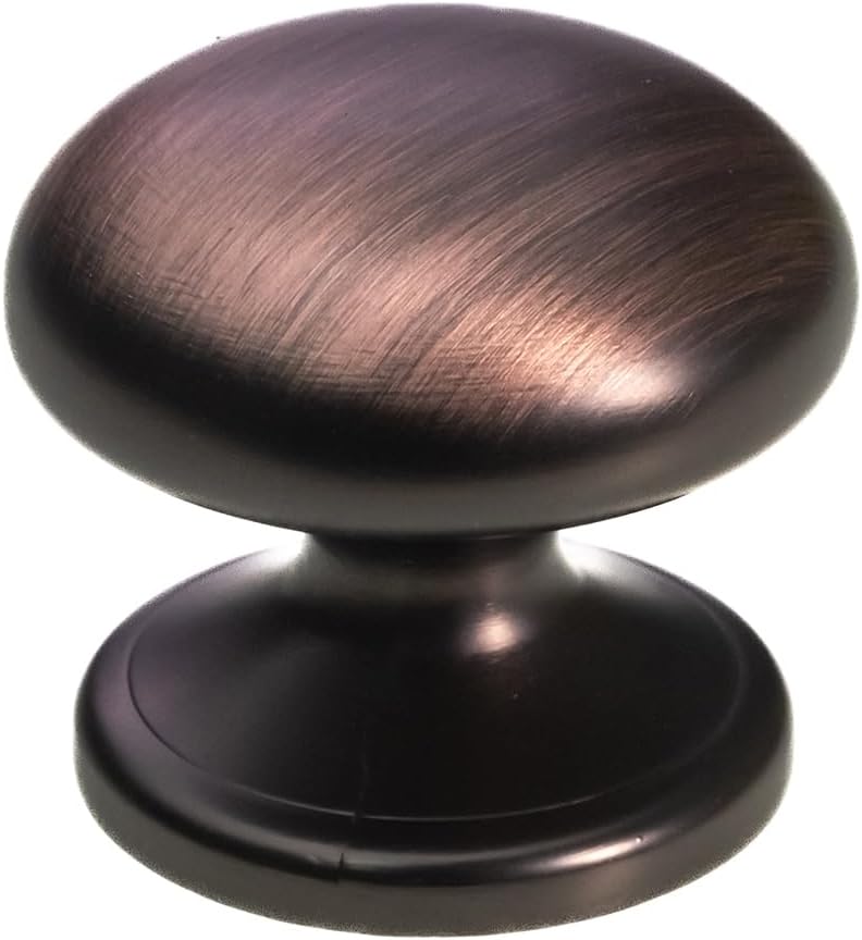 trust4care 2-Pack Large Brushed Antique Bronze Bifold Closet Door Knobs with Wide Base, 1-1/2" Aged Bronze Dresser Kitchen Cabinet Doorknobs, Furniture Drawer Pantry Pulls Handles