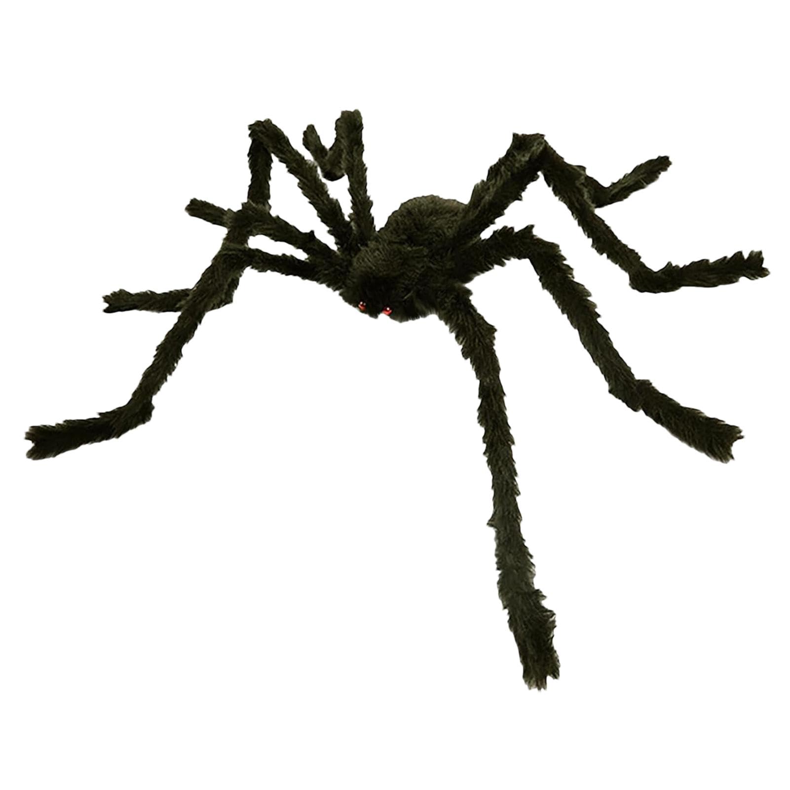 Dirfuny Black Spider Halloween Decorations, Hairy Furry Plush Spiders, Outdoor Party, Pranks for Adults, Haunted House Prop