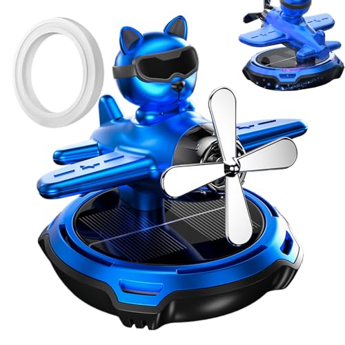 カーアロマセラピーの装飾、ソーラーカーアロマセラピーディフューザー,ロータリー航空機メガネ犬の空気清らかさ | 、セダン、RV、トラックのための楽しくて素敵な画像インテリアツール