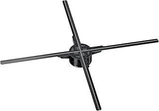 Upgrade 3D Hologram Advertising Display Fan, Naked Eye 3D Holographic Projection Led Lamp Suspended Aerial Imaging Wall Hanging Advertising Machine Stereo Fan Splicing Screen 65cm for Store Shop Bar H