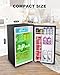 Upstreman 3.2 Cu.Ft Mini Fridge with Freezer, Single Door Mini Fridge, Dorm Fridge, Adjustable Thermostat, Mini Refrigerator for Bedroom, Office, Dorm, Black-BR321