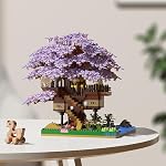 2200Pcs Cherry Tree Architecture Micro Building Bricks Model Kit for Adults – Detailed Architectural Display Model – Ages 14+ (Pink)
