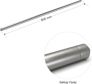 Paslanmaz Çelik Oklava 80 cm - 304 Kalite