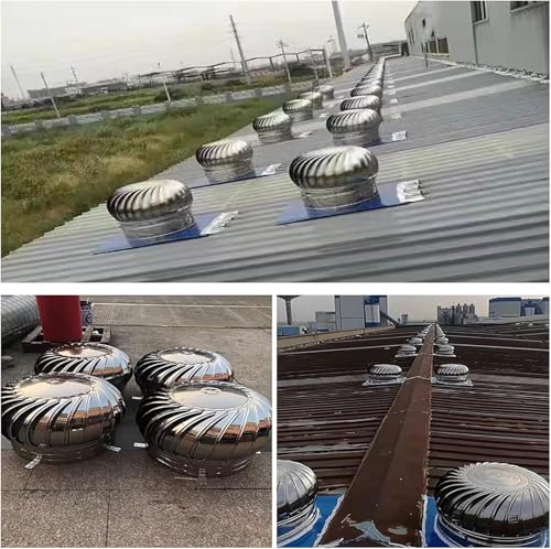 Ventilación de turbina eólica giratoria de 200 mm para techos y salidas de aire 5