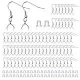 Taille et quantité: Crochets de boucle d'oreille et pendentif fermoirs de 21 mm - 50 pcs; Fermoirs en silicone transparent - 50 pcs