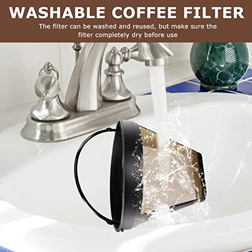 Keepow Reusable Coffee Filter Replacement 14 Cup Compatible With Cuisinart Dcc-3200 Dcc-1200 Coffee Maker, Gold Tone Coffee Filter Basket 10 12 14 Cup #TOP4