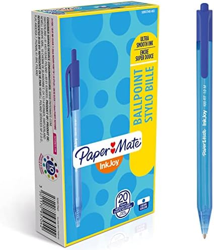 Paper Mate Alfa Retractable Ballpoint Pens | Medium Point (1.0 mm) | Assorted Ink | 10 Count
